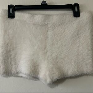 Victoria's Secret Soft White Fuzzy Booty Shorts